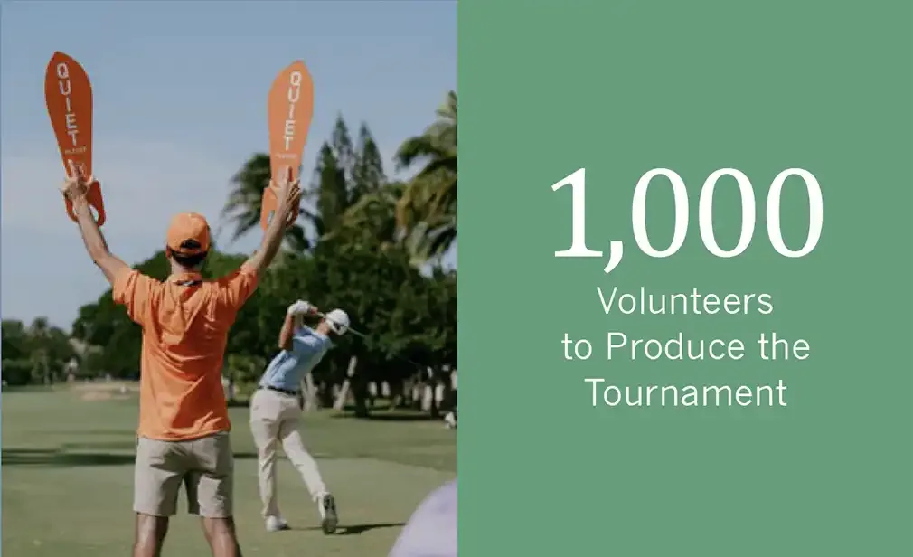 1,000 volunteers to produce the tournament