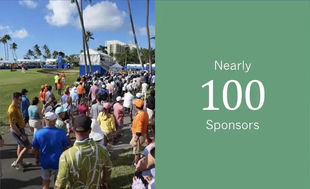 Nearly 100 sponsors.